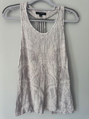 Banana Republic Light Gray Paisley Racerback Tank